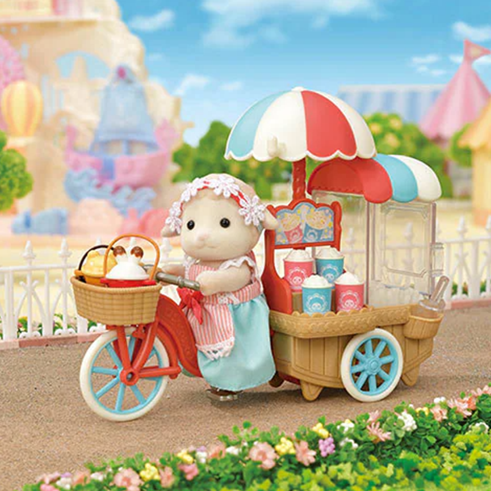 Sylvanian Families Popcorn Delivery Trike with Sheep