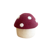 Sheep-ish Felt Toadstool Basket with Lid Small Mulberry