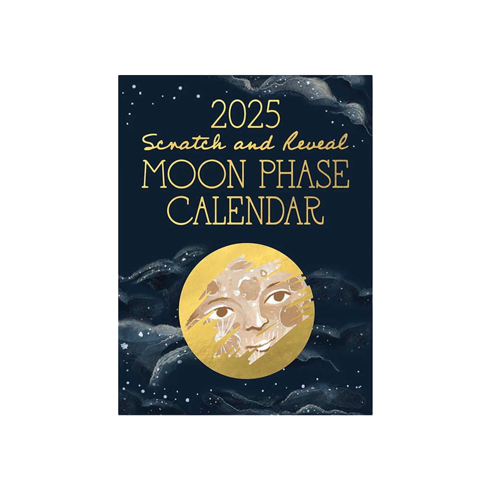 Orange Circle 2025 Desk Calendar Moon Phases