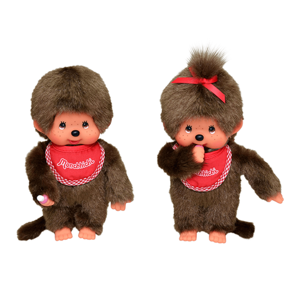 Monchhichi 20cm Classic Boy Red Bib