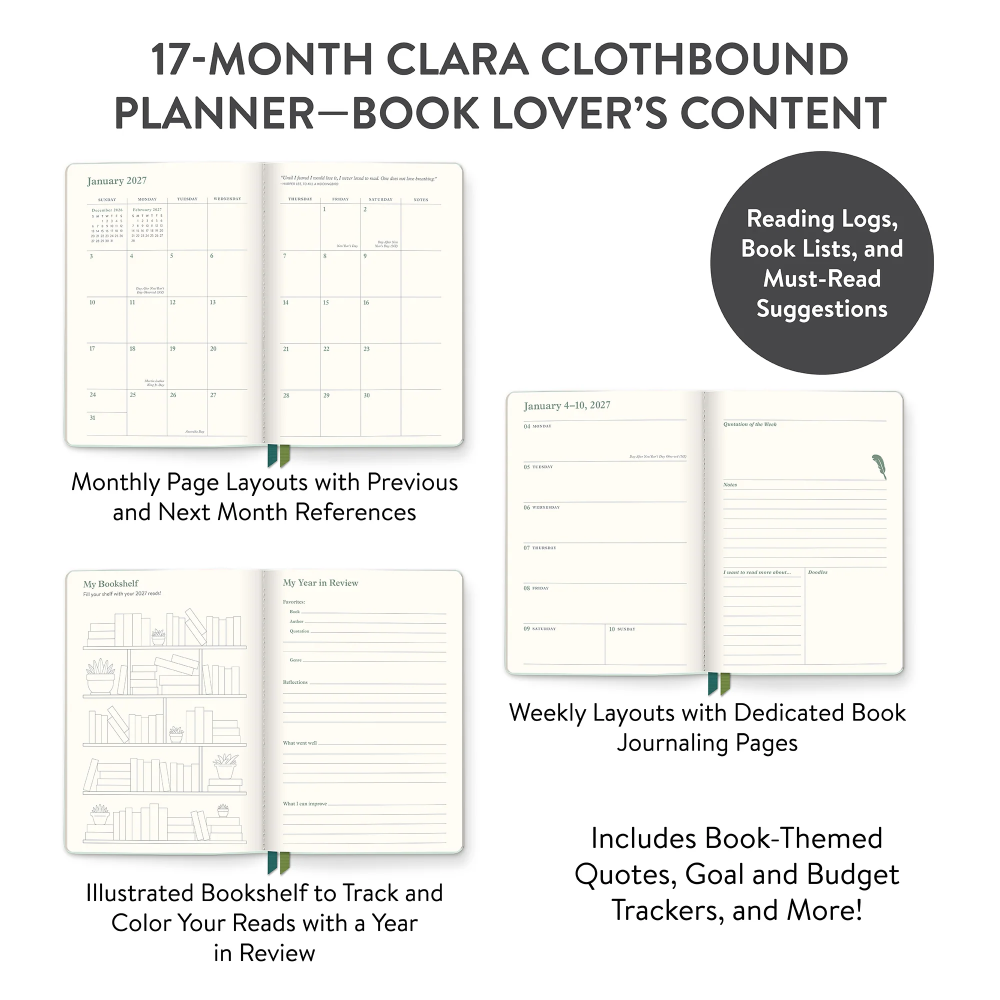 Orange Circle Studio 2027 Clara Clothbound Planner Library Catalog