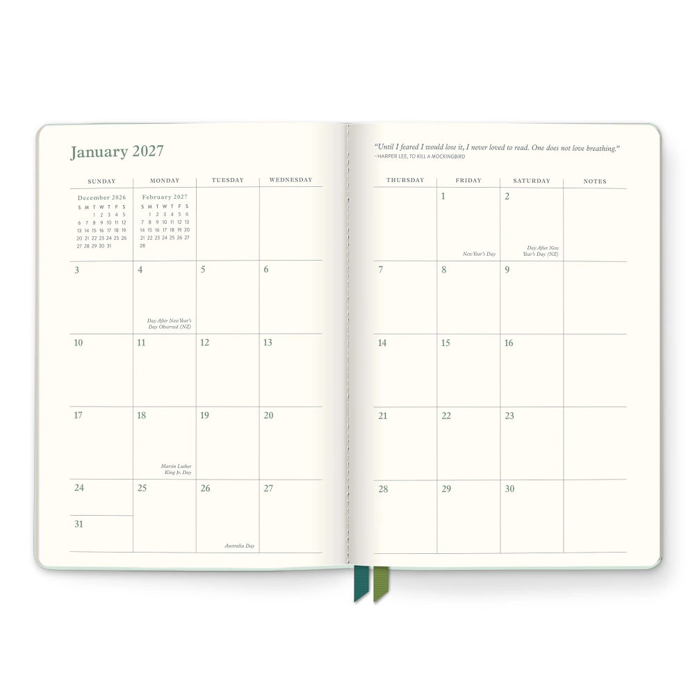 Orange Circle Studio 2027 Clara Clothbound Planner Library Catalog