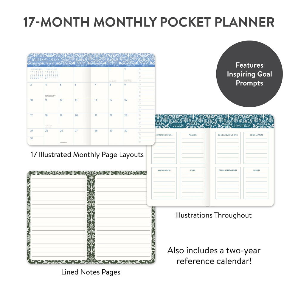 Orange Circle Studio 2027 Monthly Pocket Planner Age of Romance