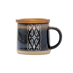 Moana Road X Miriama Grace-Smith Glazed Ceramic Espresso Mug Black