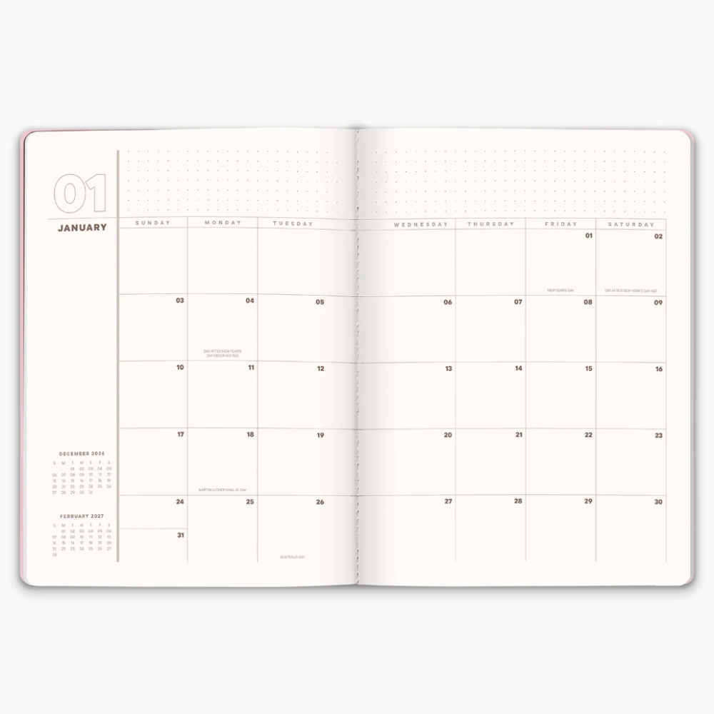 Saturday Sundae 2027 Weekly Planner Sprinkles Bubble Gum