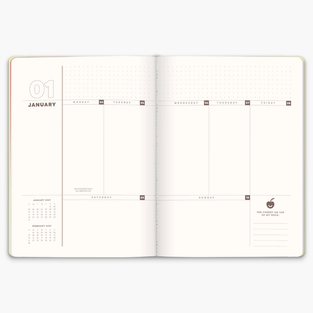Saturday Sundae 2027 Weekly Planner Sprinkles Limoncello