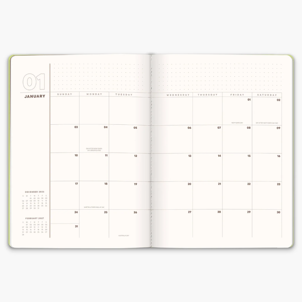 Saturday Sundae 2027 Weekly Planner Sprinkles Matcha