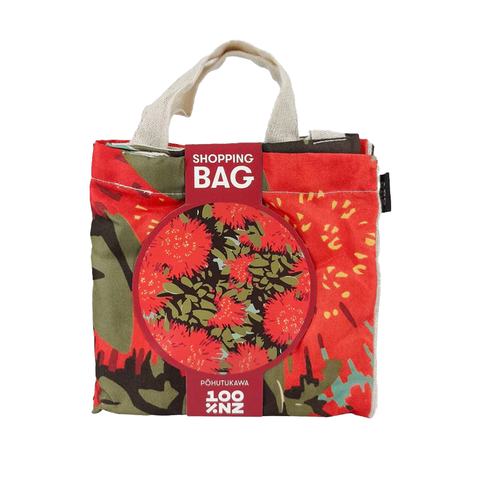 100% NZ Shopping Bag Vintage Pōhutukawa