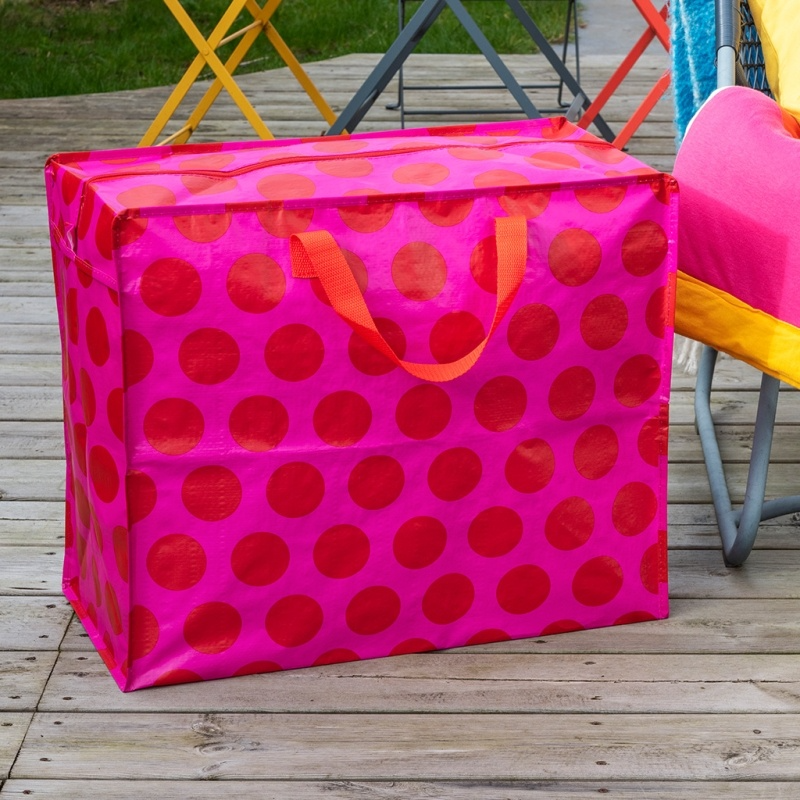 Rex Jumbo Storage Bag Red on Pink Spotlight