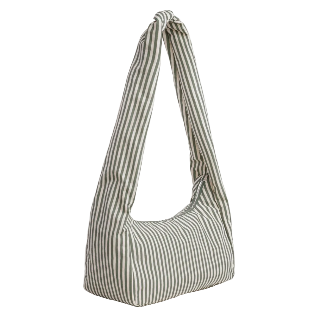 Baggu Nylon Meringue Bag Sage Stripe