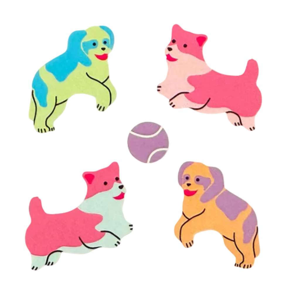 Sticker Garden Sheet Classic Fetch Dog Pastel