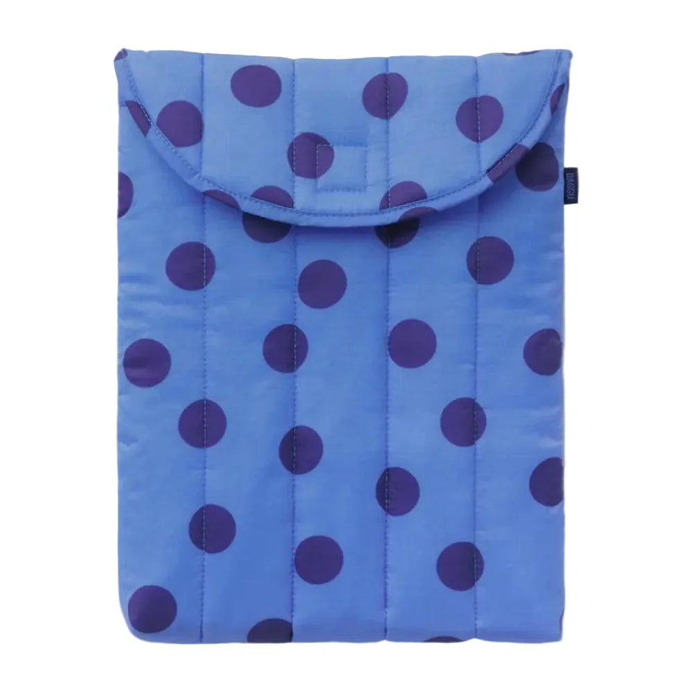 Baggu Puffy Laptop Sleeve 13/14 inch  Blue Polka Dot