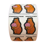Sticker Garden Scratch and Sniff Teared Square Bear Strawberry