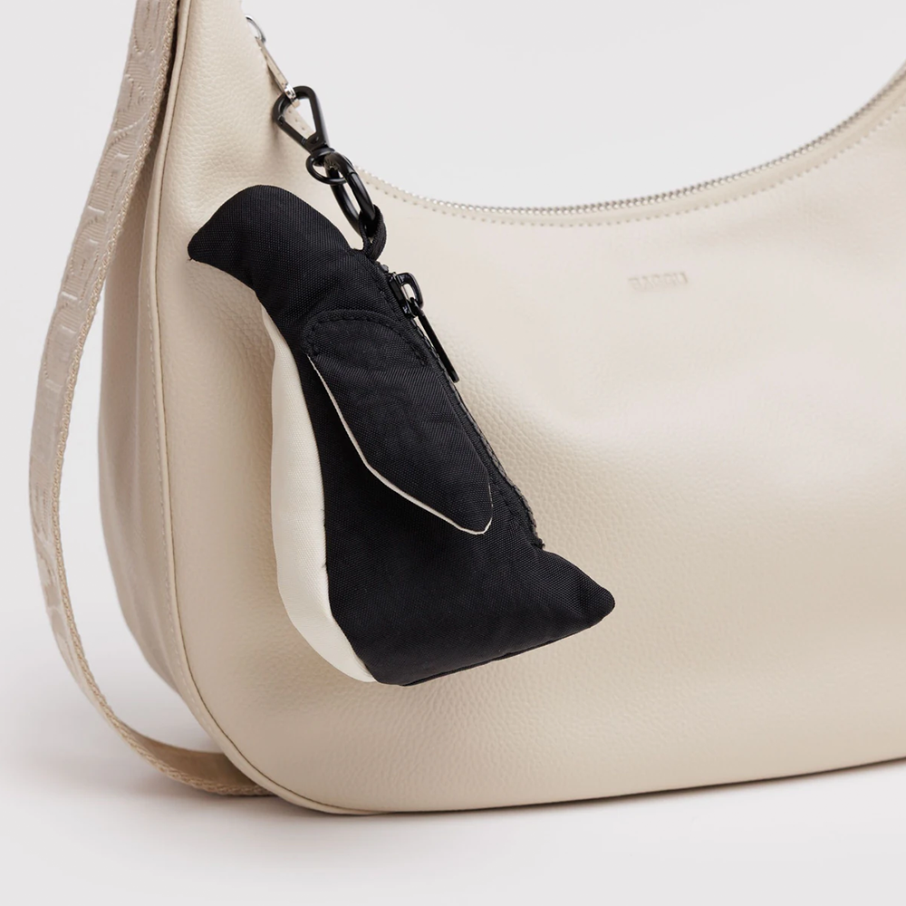 Baggu Penguin Bag Charm Black and White