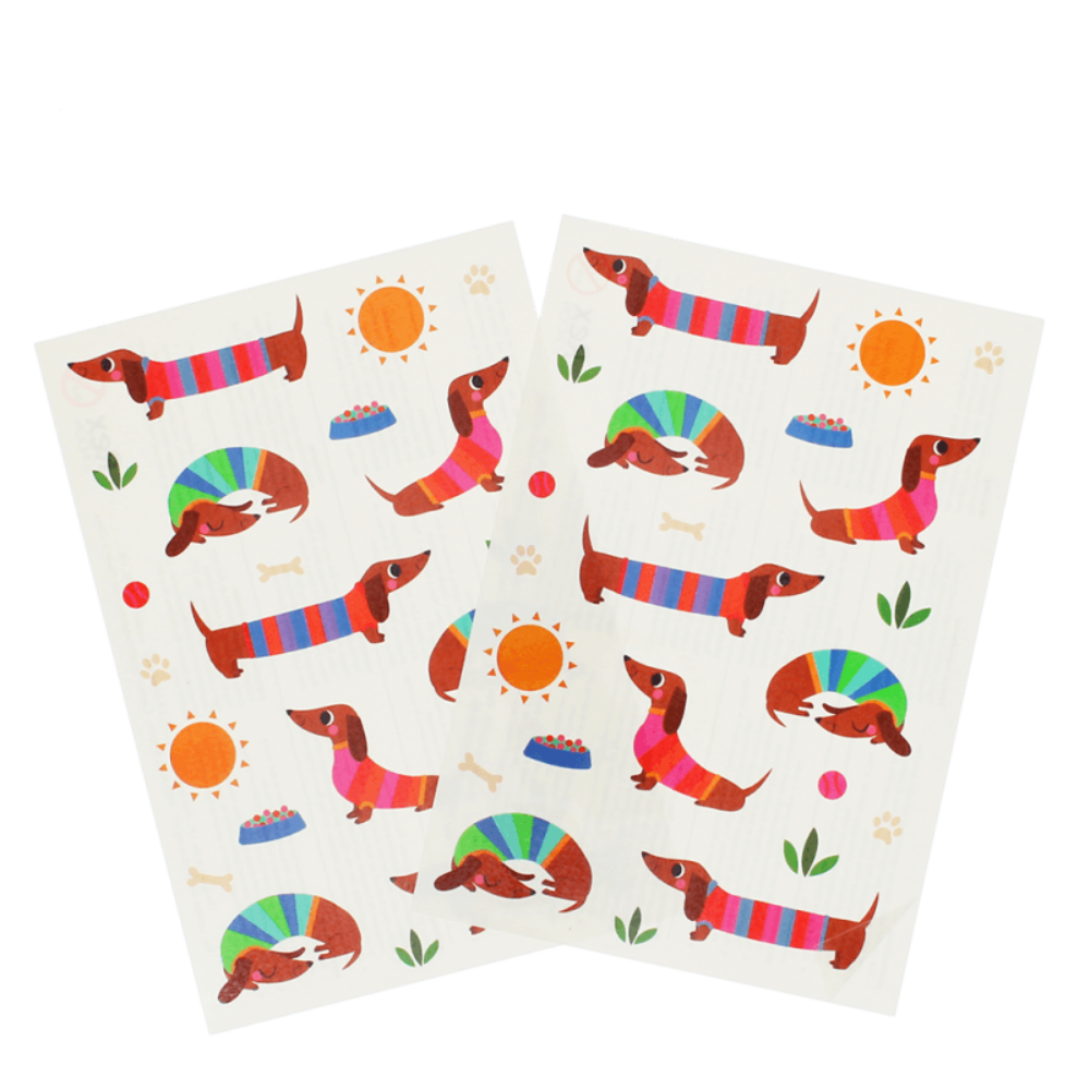 Rex London Temporary Tattoos Sunny Sausage Dog