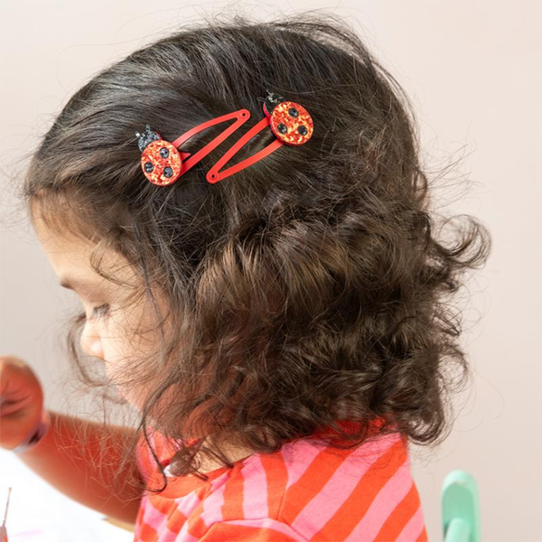 Rex London Glitter Ladybird Hair Clips