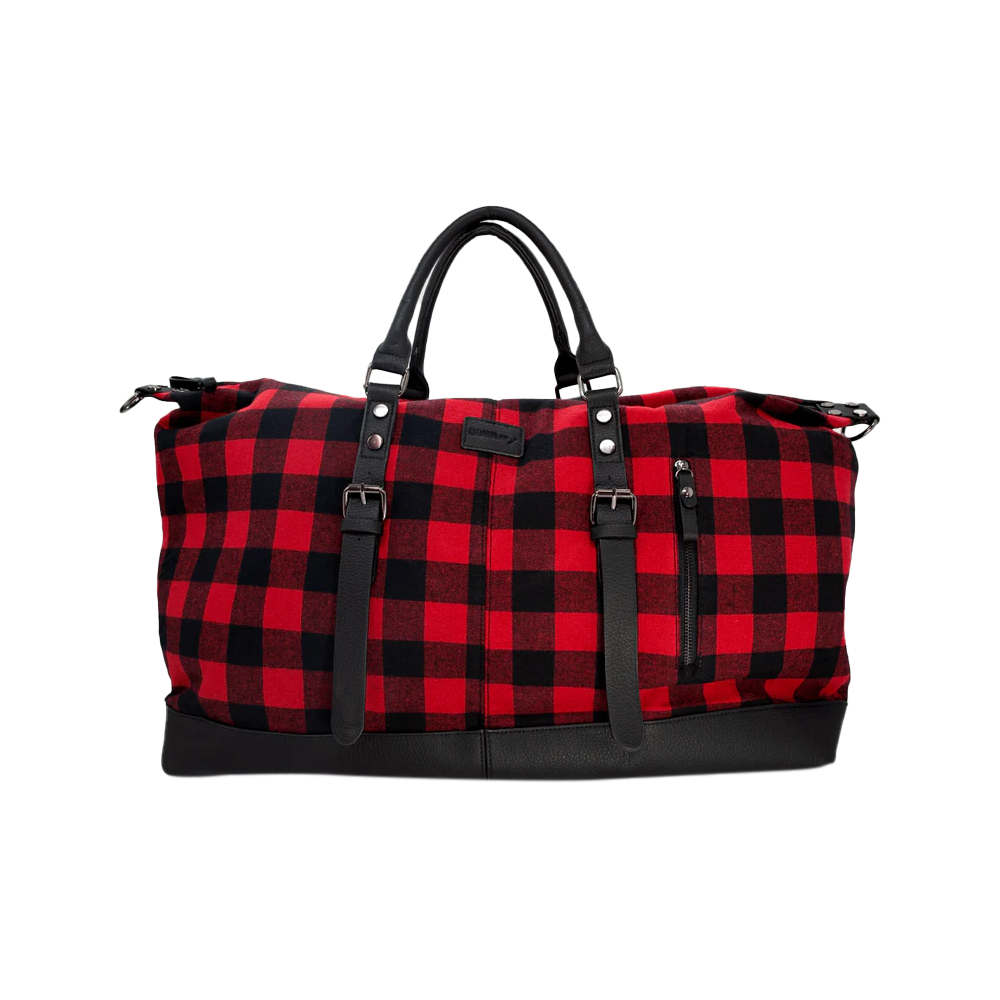 Moana Road Waikawa Overnight Bag - Red Plaid