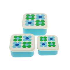 Rex London Snack Box Blue And Green Daisy