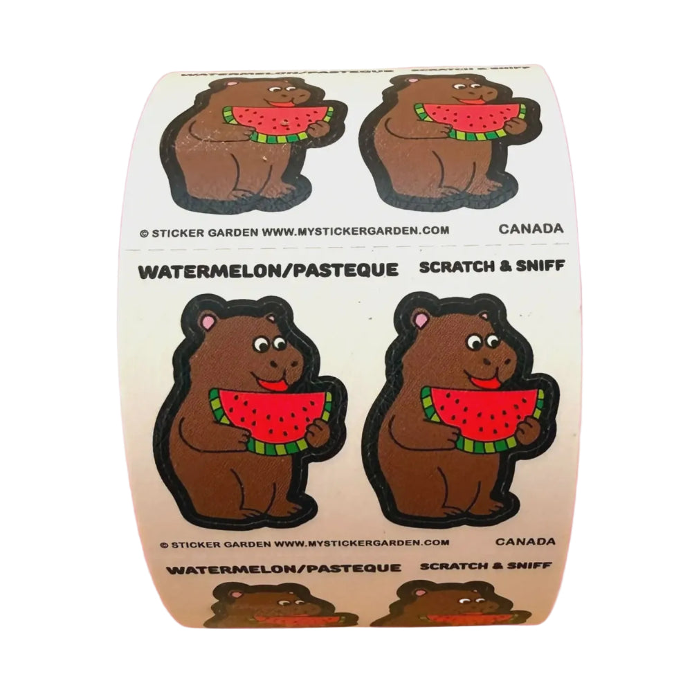 Sticker Garden Scratch and Sniff Teared Square Capybara Watermelon