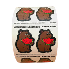 Sticker Garden Scratch and Sniff Teared Square Capybara Watermelon