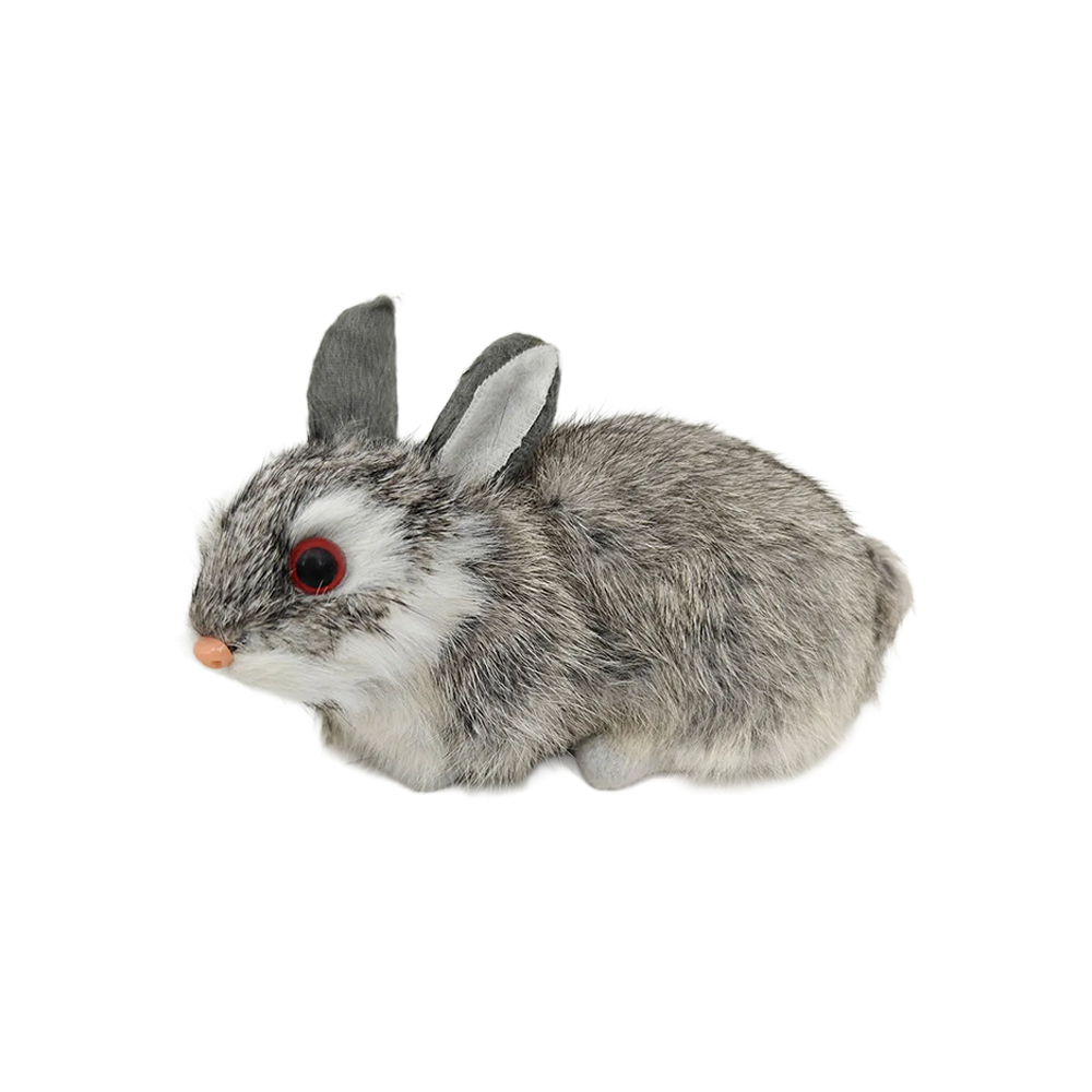 Sitting Faux Fur Rabbit Extra Large