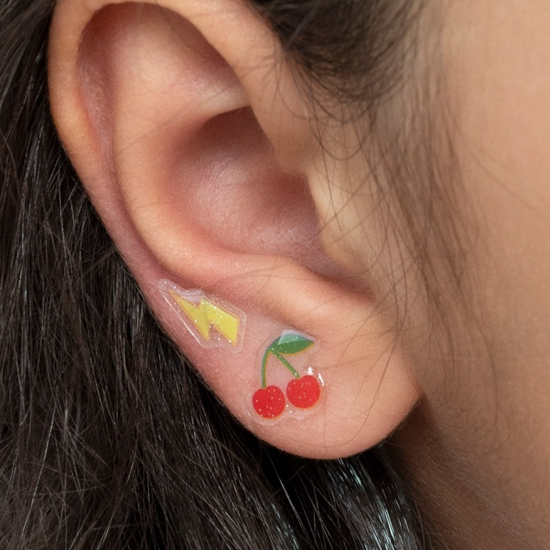 Rex London Stick On Earrings Cherry