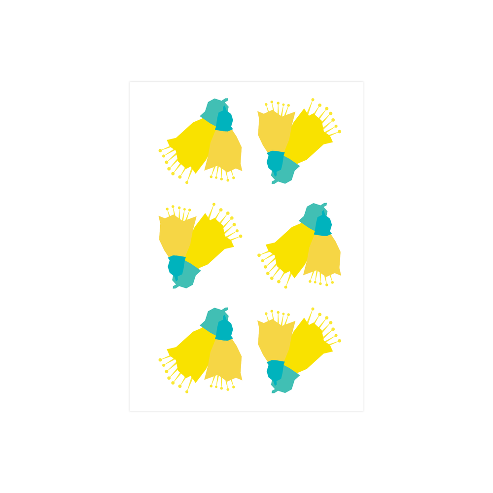 Iko Iko Kiwiana Card Kōwhai