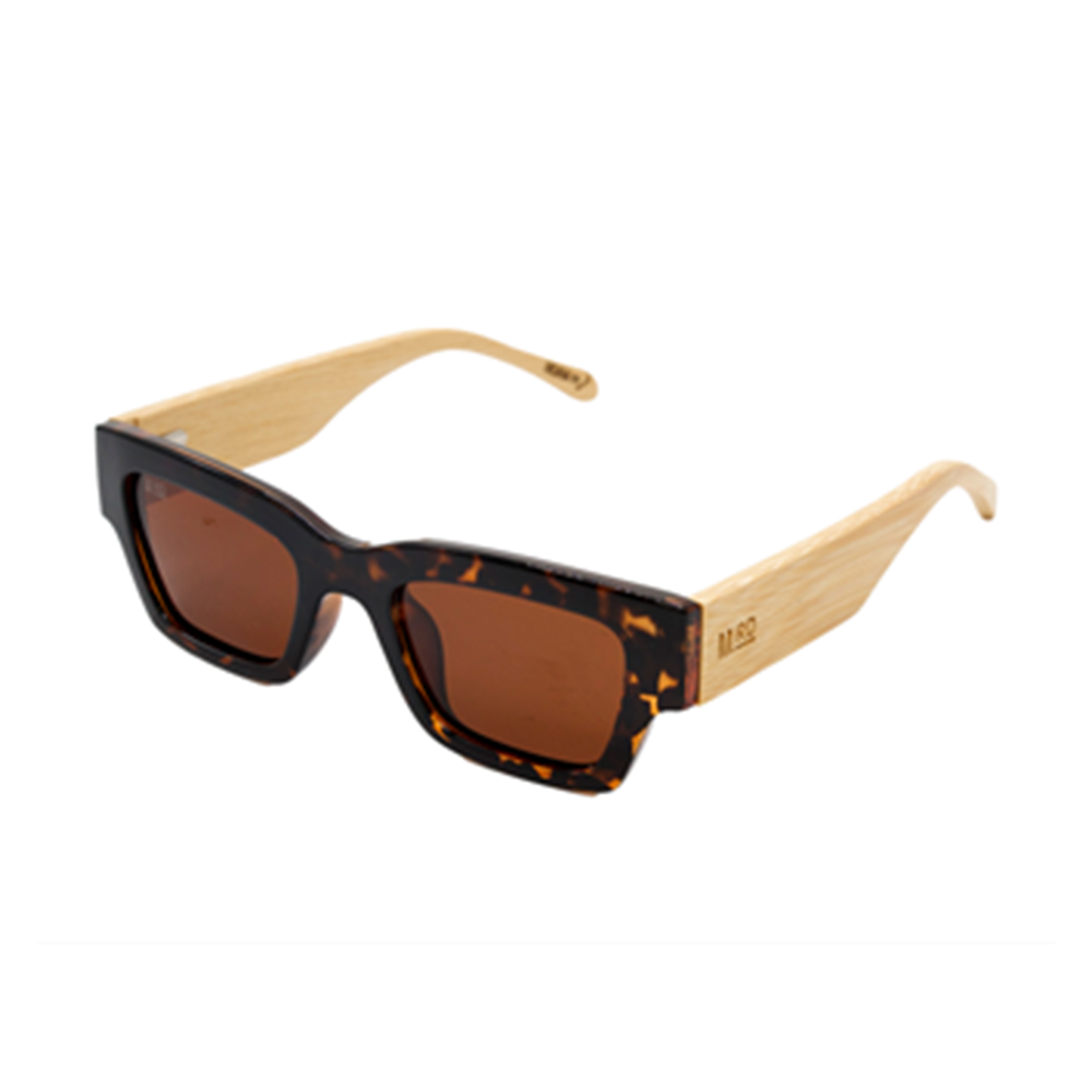 Moana Road Sunnies Bergen Tortoise with Wooden Arms
