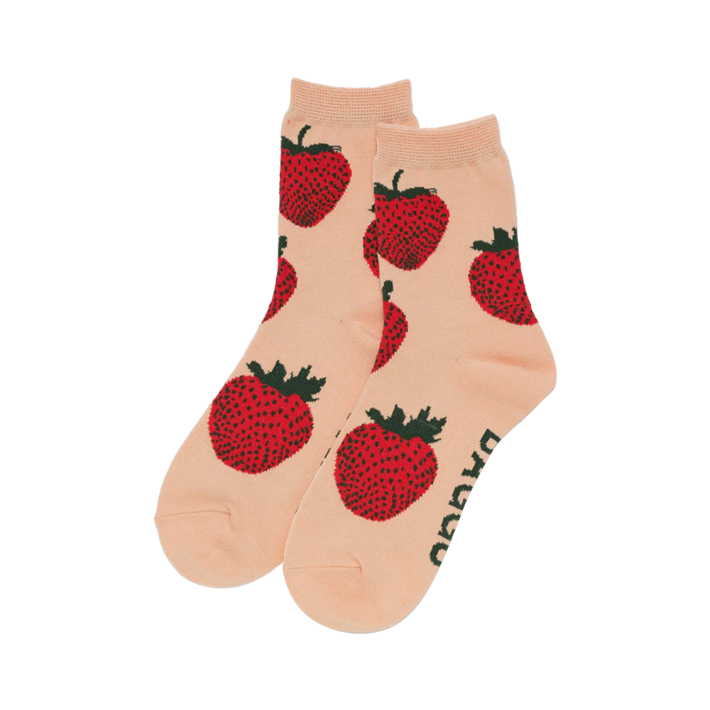 Baggu Crew Socks Strawberry