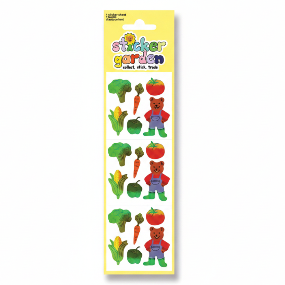 Sticker Garden Sheet Pearl Farmer Bear