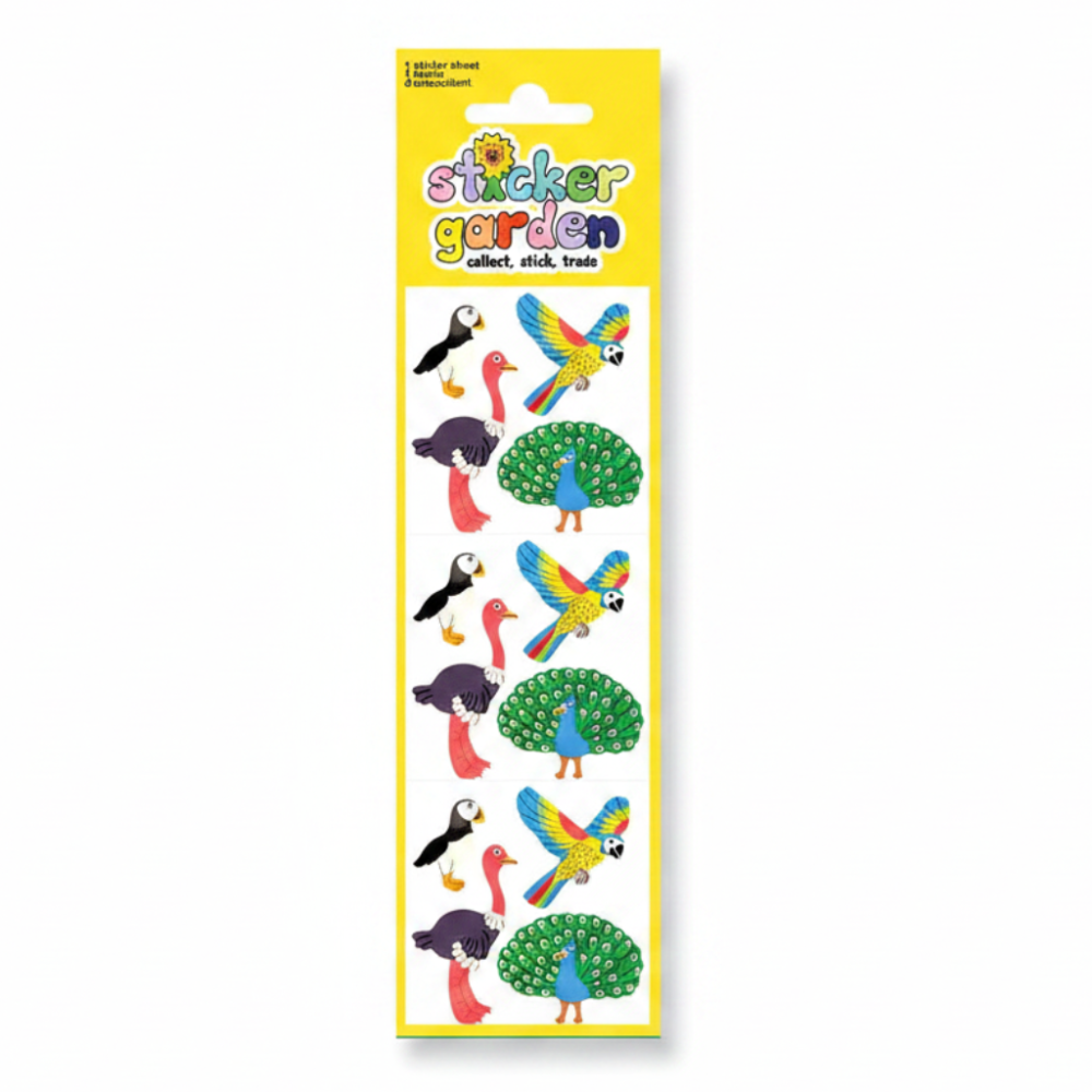 Sticker Garden Sheet Glossy Bird Nostalgia