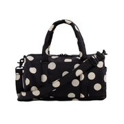 Baggu Nylon Duffle Bag Black and Cream Polka Dot