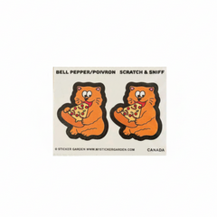 Sticker Garden Scratch and Sniff Teared Square Cat Bell Pepper