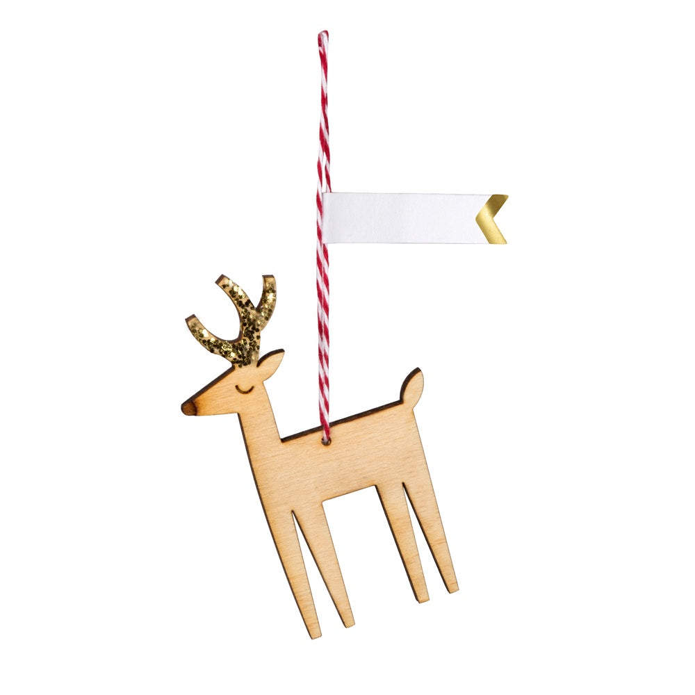 Meri Meri Christmas Wooden Tag Reindeer