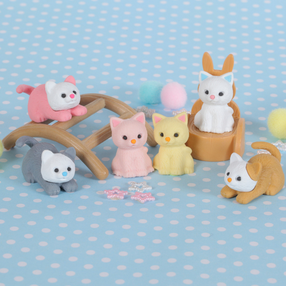Iwako Eraser Pastel Cat Assorted