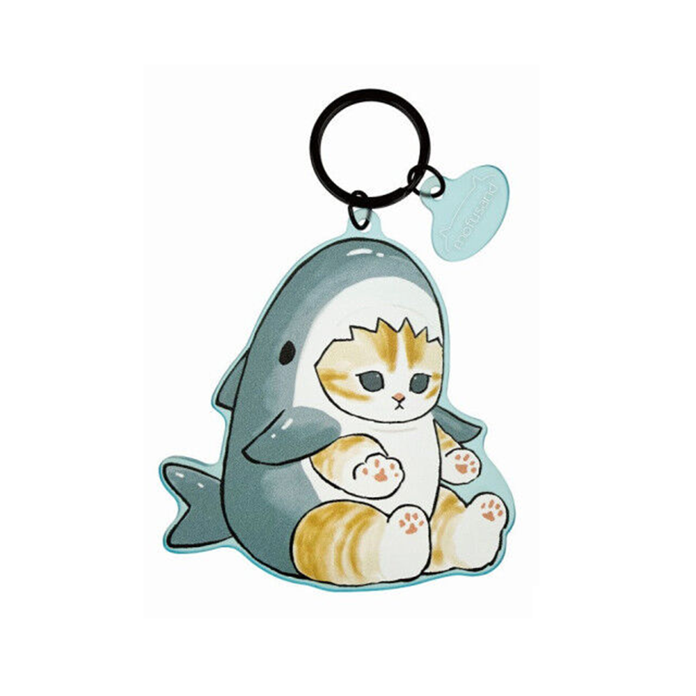 Mofusand Matte Acrylic Keychain Shark Cat