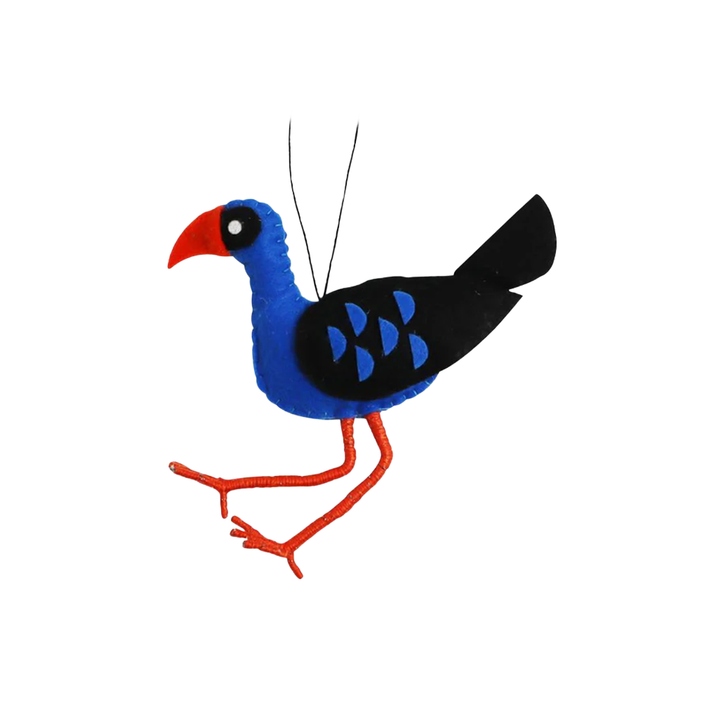 Felt Pūkeko Hanging Decoration