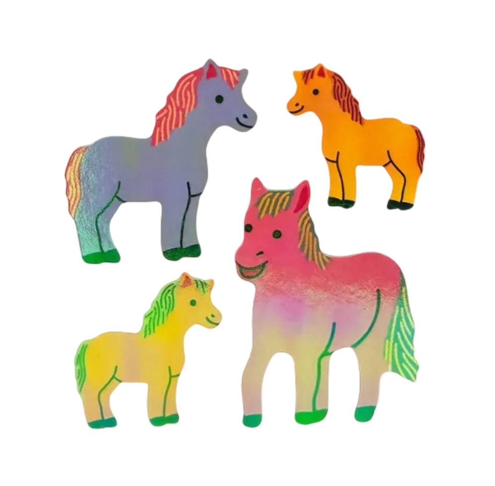 Sticker Garden Sheet Pearl Colourful Ponies