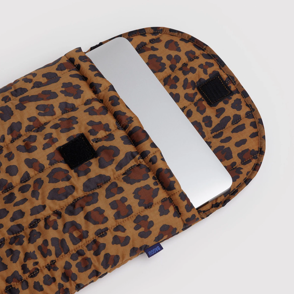 Baggu Puffy Laptop Sleeve 13/14 inch Leopard