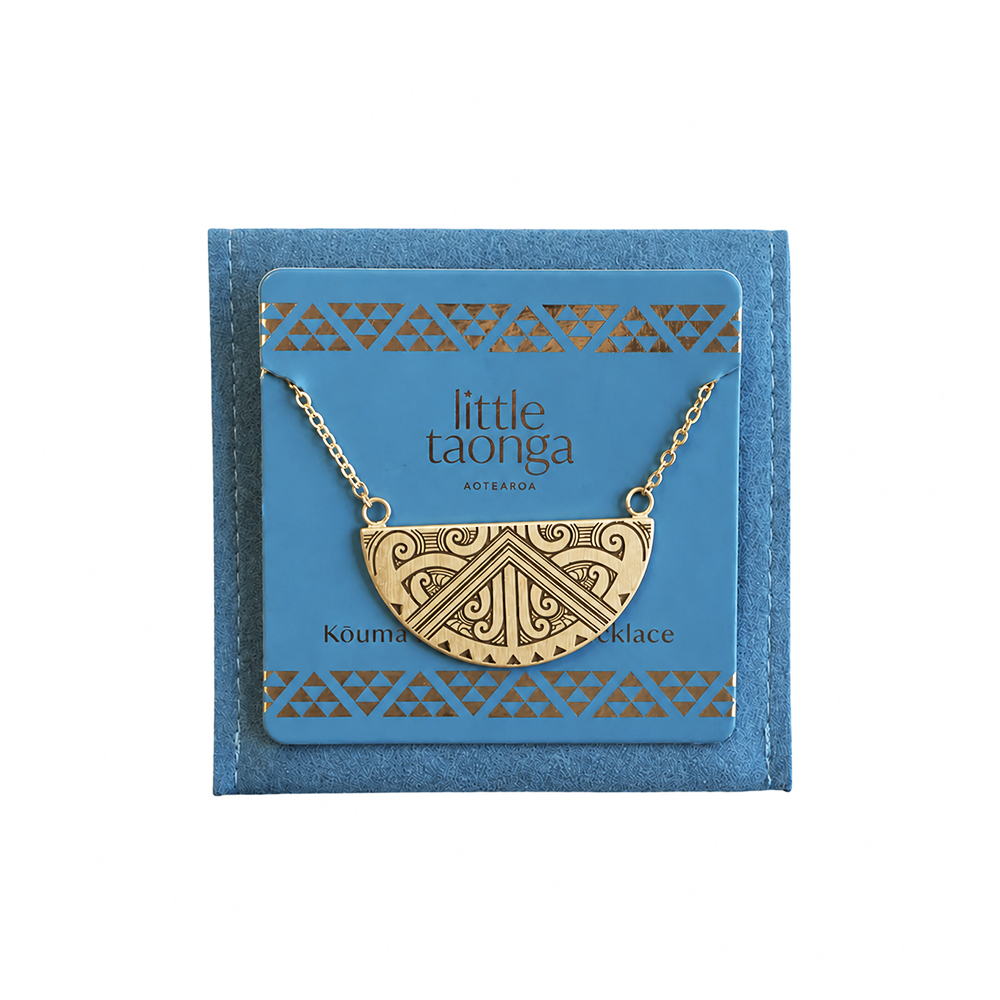 Little Taonga Maunga-Nui Breast Plate Necklace Gold