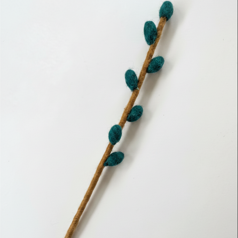 Felted Wool Bud Stem