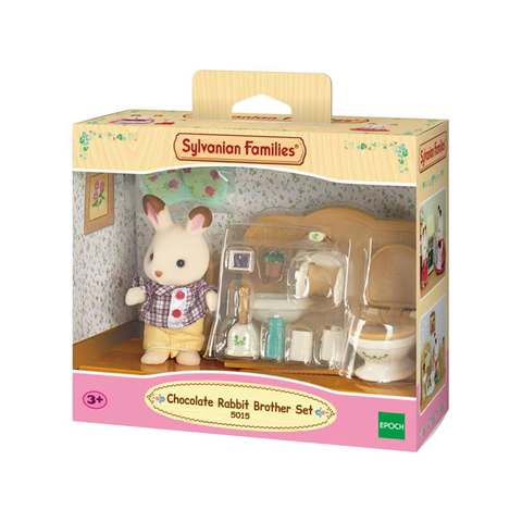 Sylvanian Families Chocolate Rabbit Brother Toilet Set