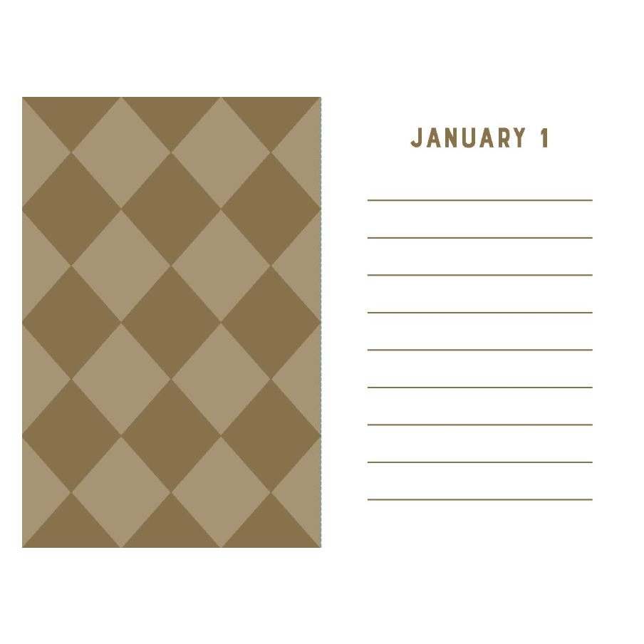 Mini One Line a Day Journal Mint Diamond