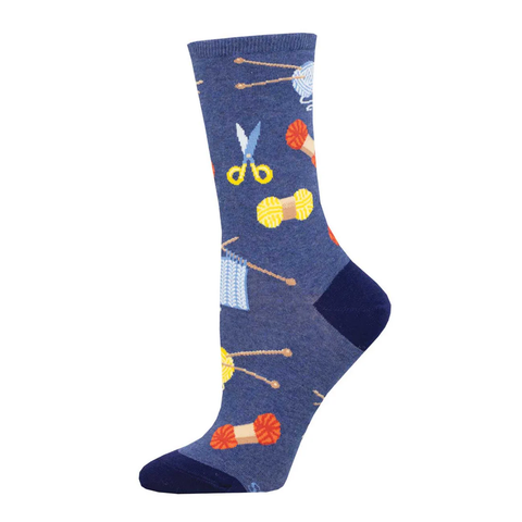 Socksmith Socks Womens Sew Knit Blue Heather
