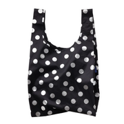 Baggu Standard Reusable Bag Silver Metallic Polka Dot