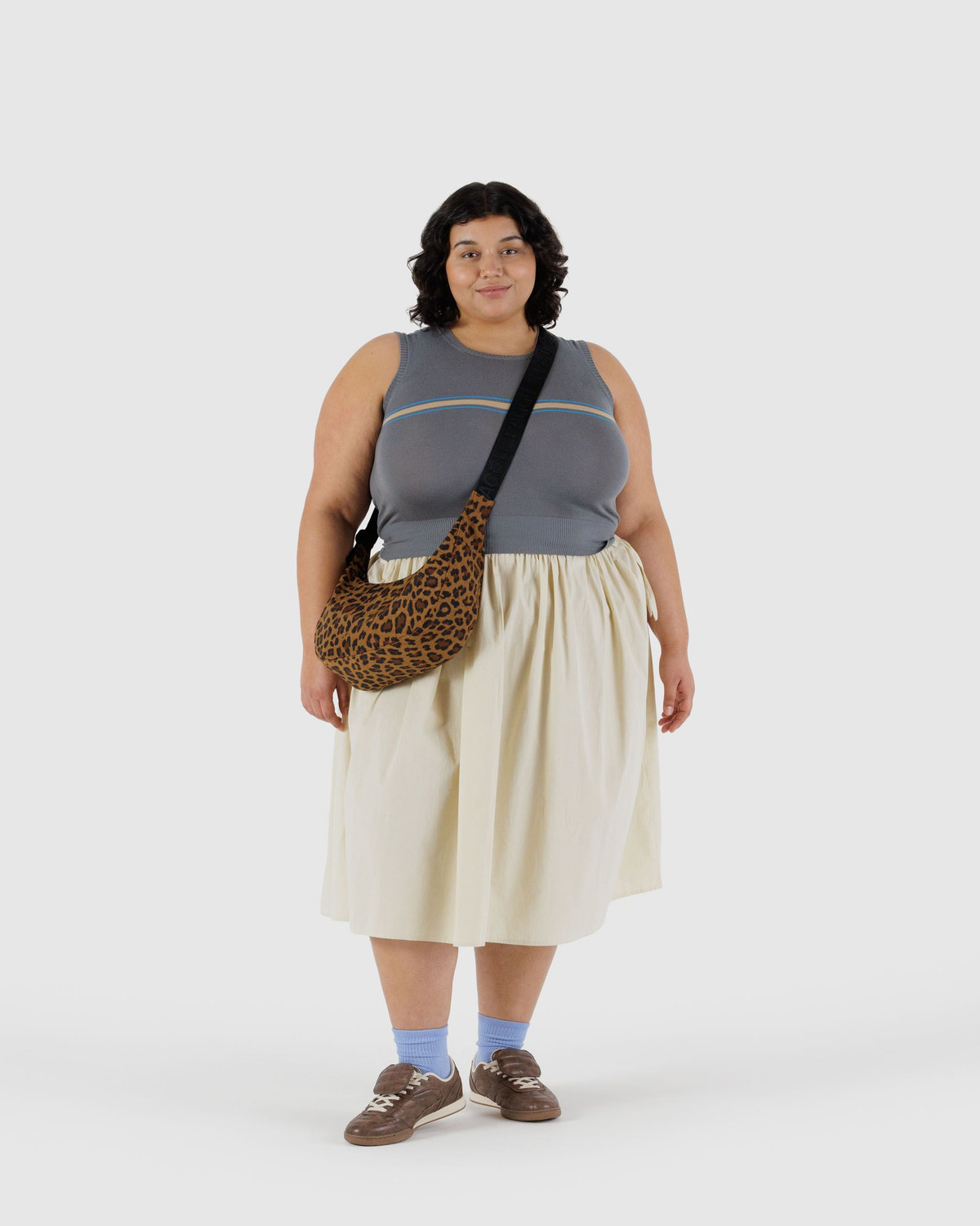 Baggu Medium Nylon Crescent Bag Leopard