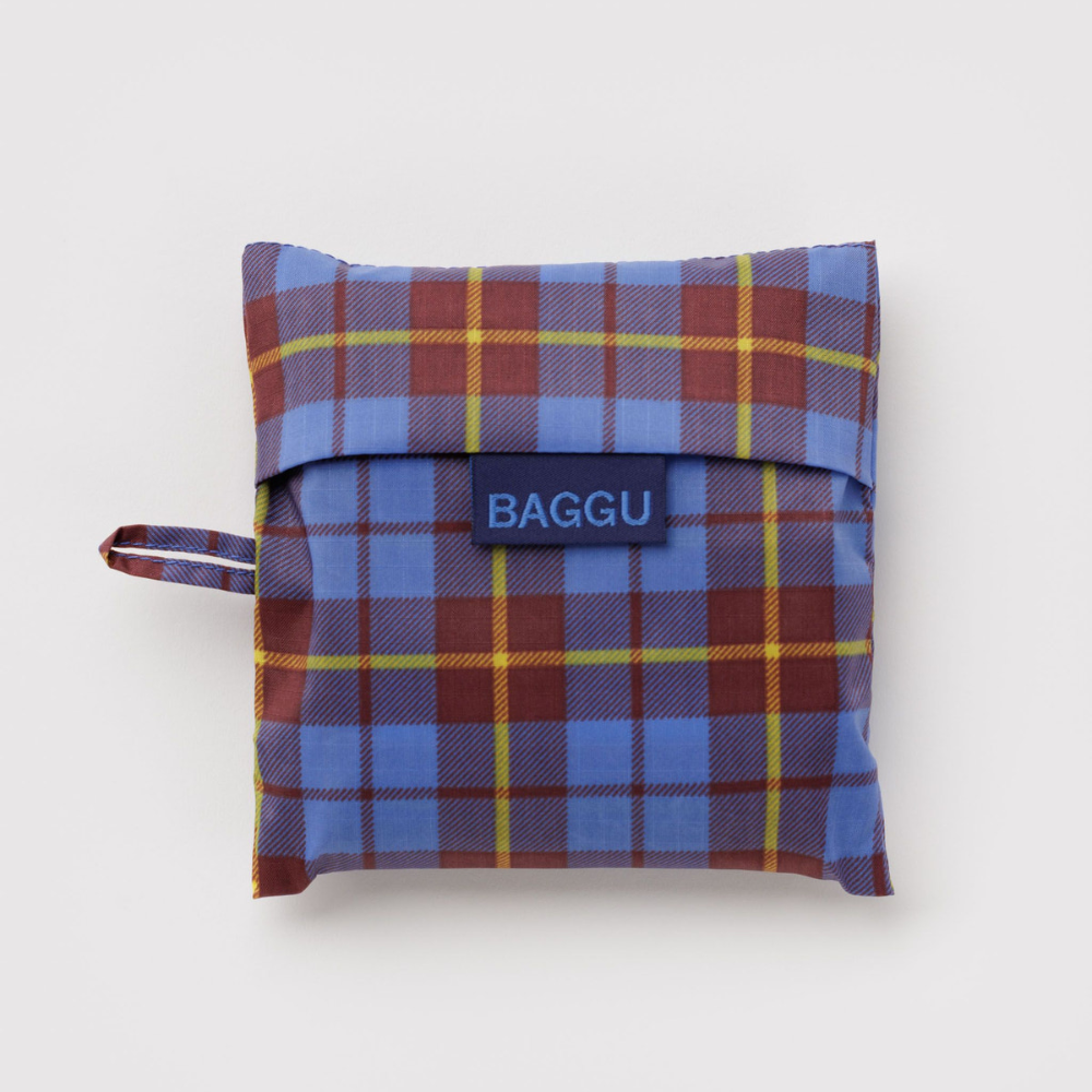 Baggu Standard Reusable Bag Blue Tartan