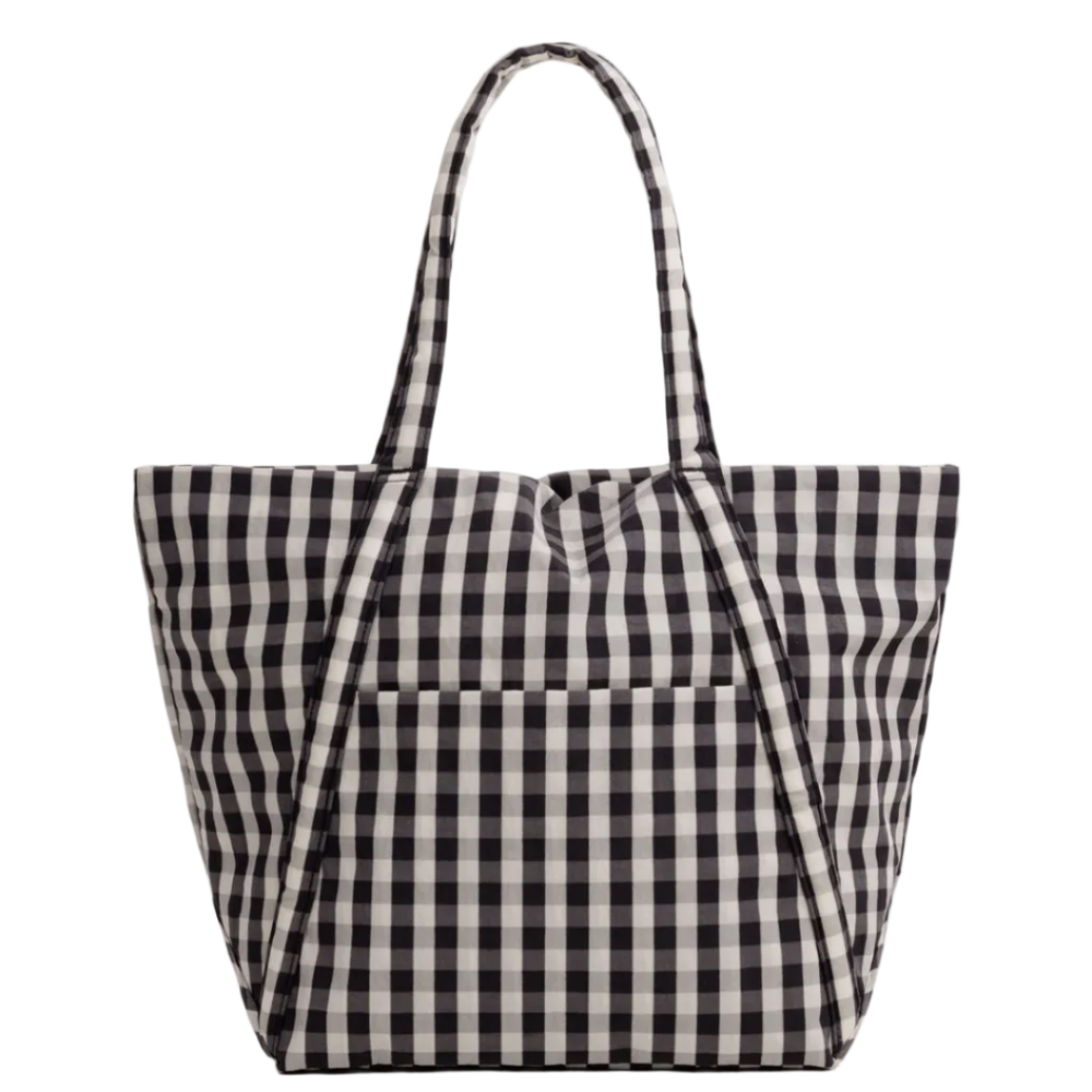 Baggu Cloud Bag Black and Cream Gingham