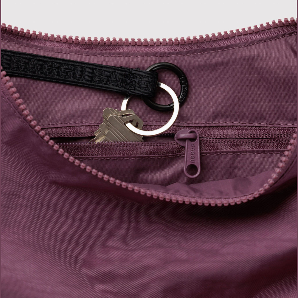 Baggu Medium Nylon Crescent Bag Wild Plum