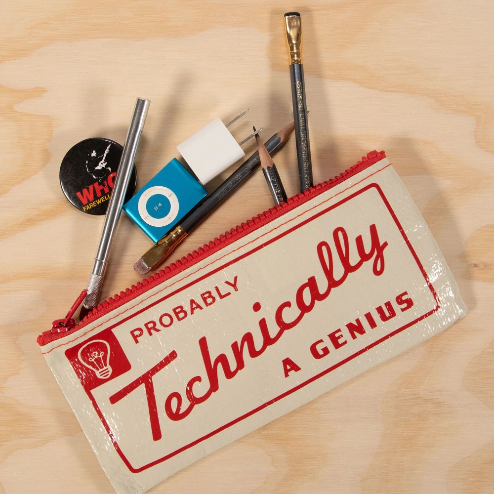 Blue Q Pencil Case Probably a Genius